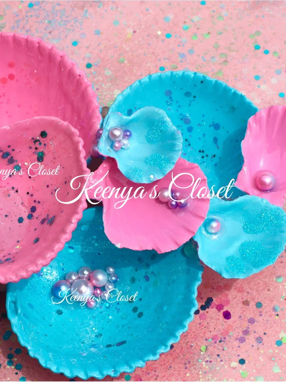 🧜‍♀️ Mermaid Trinket Tray + Clay Made Tray with Pearls - Picture 11 of 14